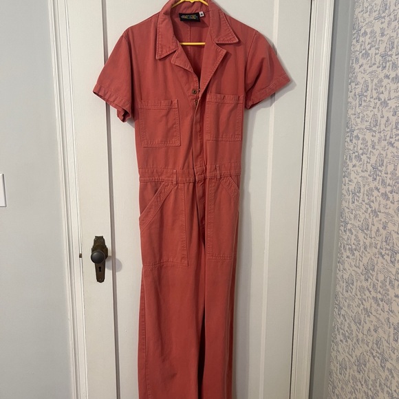 Big bud press short sleeve jumpsuit in clay. Size medium. - Picture 1 of 4